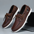 Men's British style casual shoes with artificial PU upper in black colour option