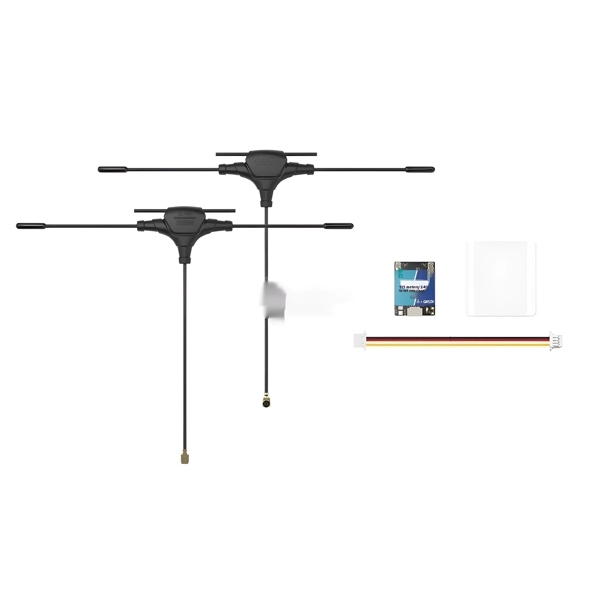FPV dual-frequency receiver base station kit with ELRS Gemini receiver and dual T-shaped antennas