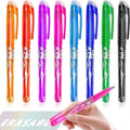 Pack of hot erasable gel pens with plastic bodies and choice of 0.5mm or 0.7mm stainless steel nibs.