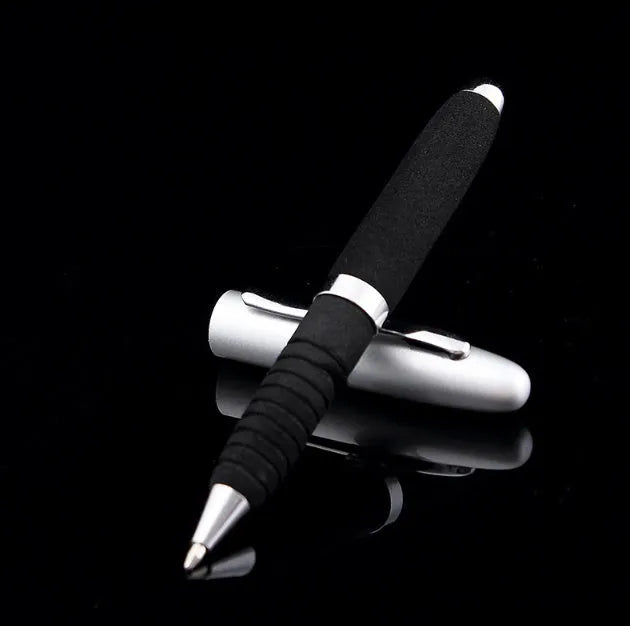 EVA metal cap mini ballpoint pen showing compact size and metal construction