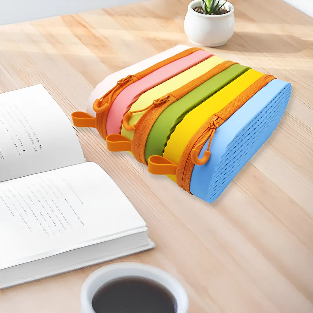 Silicone glasses case in modern simple design with long hand shape measuring 200x80x50mm