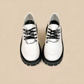 Women's Duke Asterism coloured loafers with a cross-strap and metal buckle, preppy style.