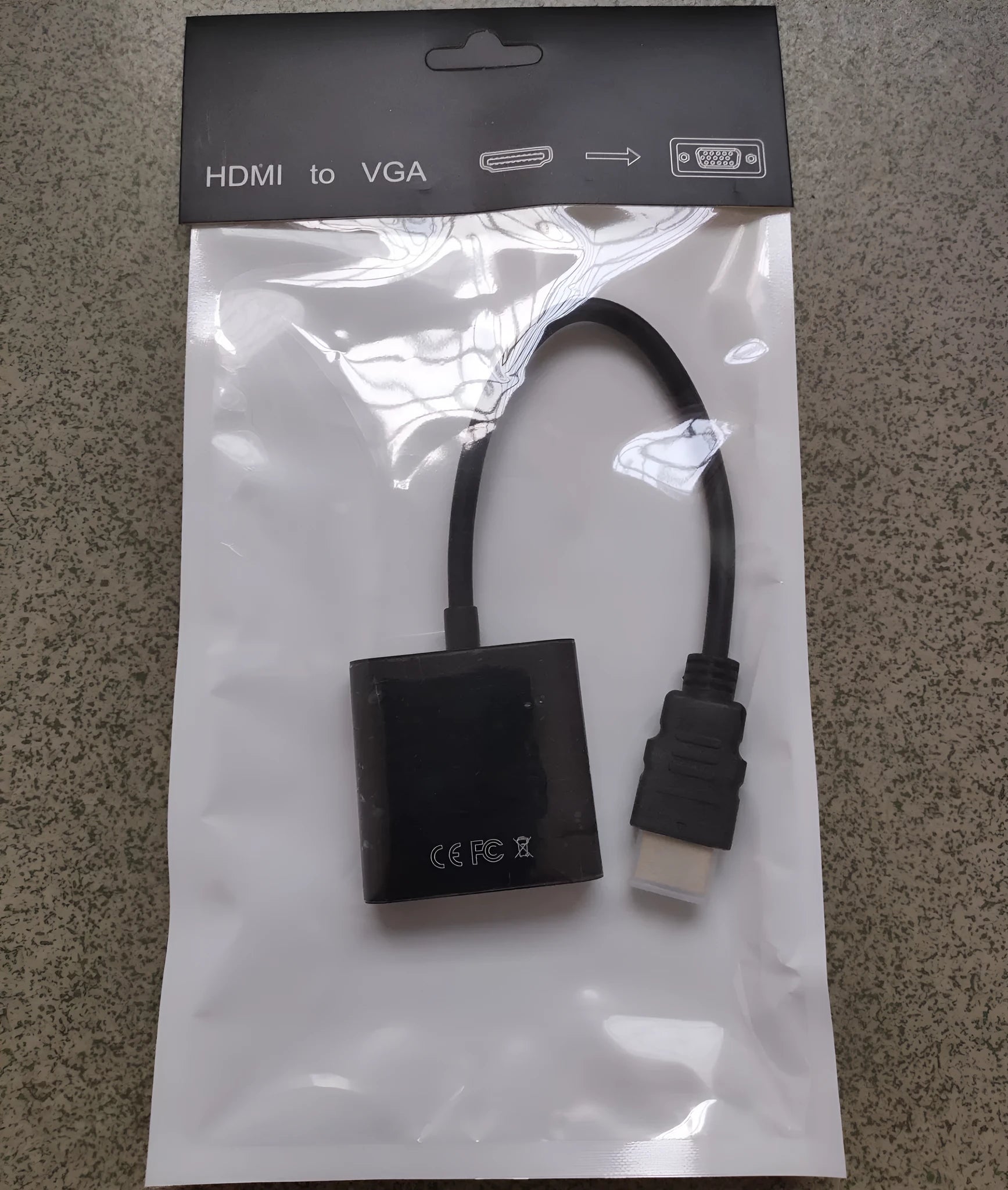 HDMI to VGA adapter cable 0.3 metres length for set-top box connections
