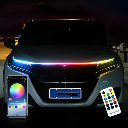 12V LED light strip for General Motors car engine bay atmosphere lighting, available in three lengths.