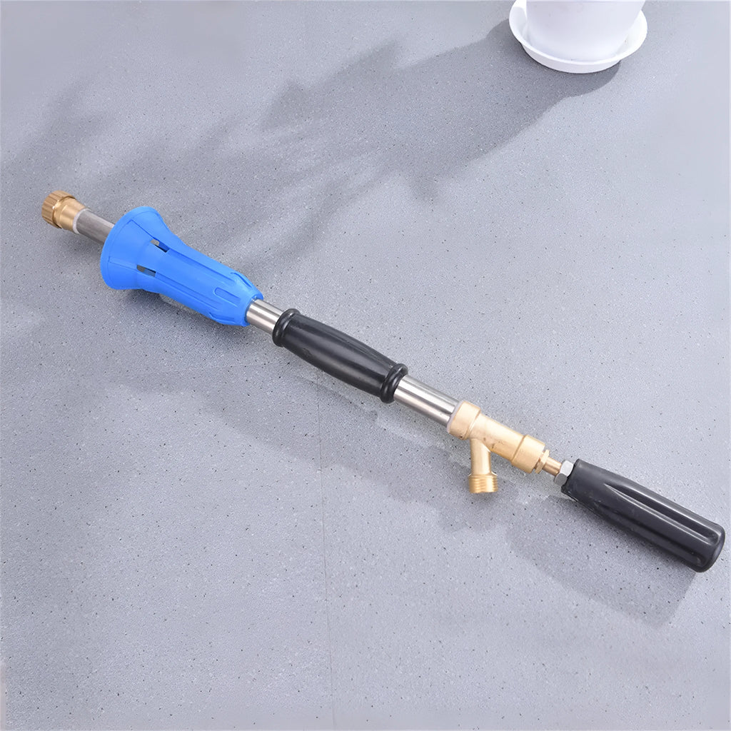 Adjustable high-pressure agricultural spray gun with submachine gun style trigger for pesticide spraying