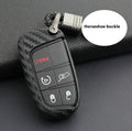 Silicone key protection case with carbon fibre pattern for Dodge Chrysler Fiat car keys