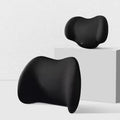 Memory cotton car headrest and waist cushion in black, green, grey, or pink colours