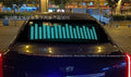 Car music voice control rhythm lamp with electroluminescent panel showing themed light pattern