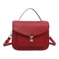 Retro style men's shoulder messenger bag in horizontal square shape with document pocket
