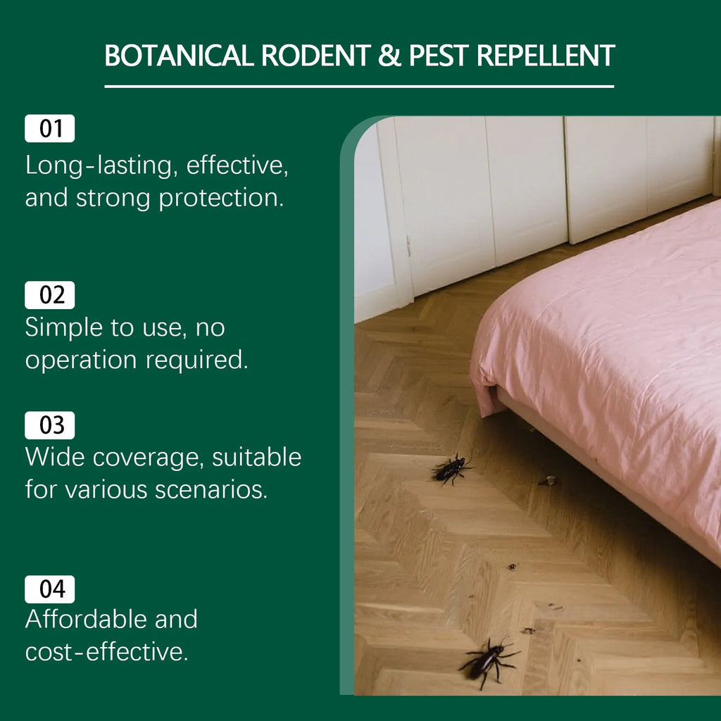 Ten 16g animal repellent pills and three mesh storage bags for rodent control.