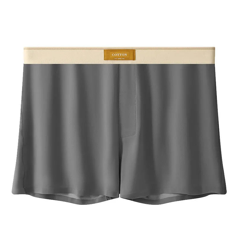 Men's solid colour loose fit ice silk underwear in 3-pack