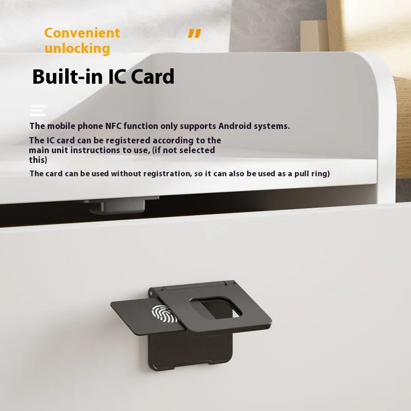 F079 electronic drawer lock with removable card and key for wardrobes and safes