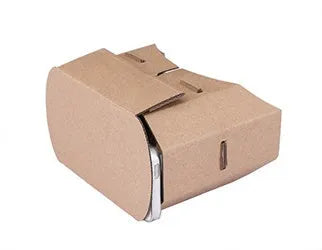 Paper virtual reality glasses for smartphones showing 3D movie and game compatibility