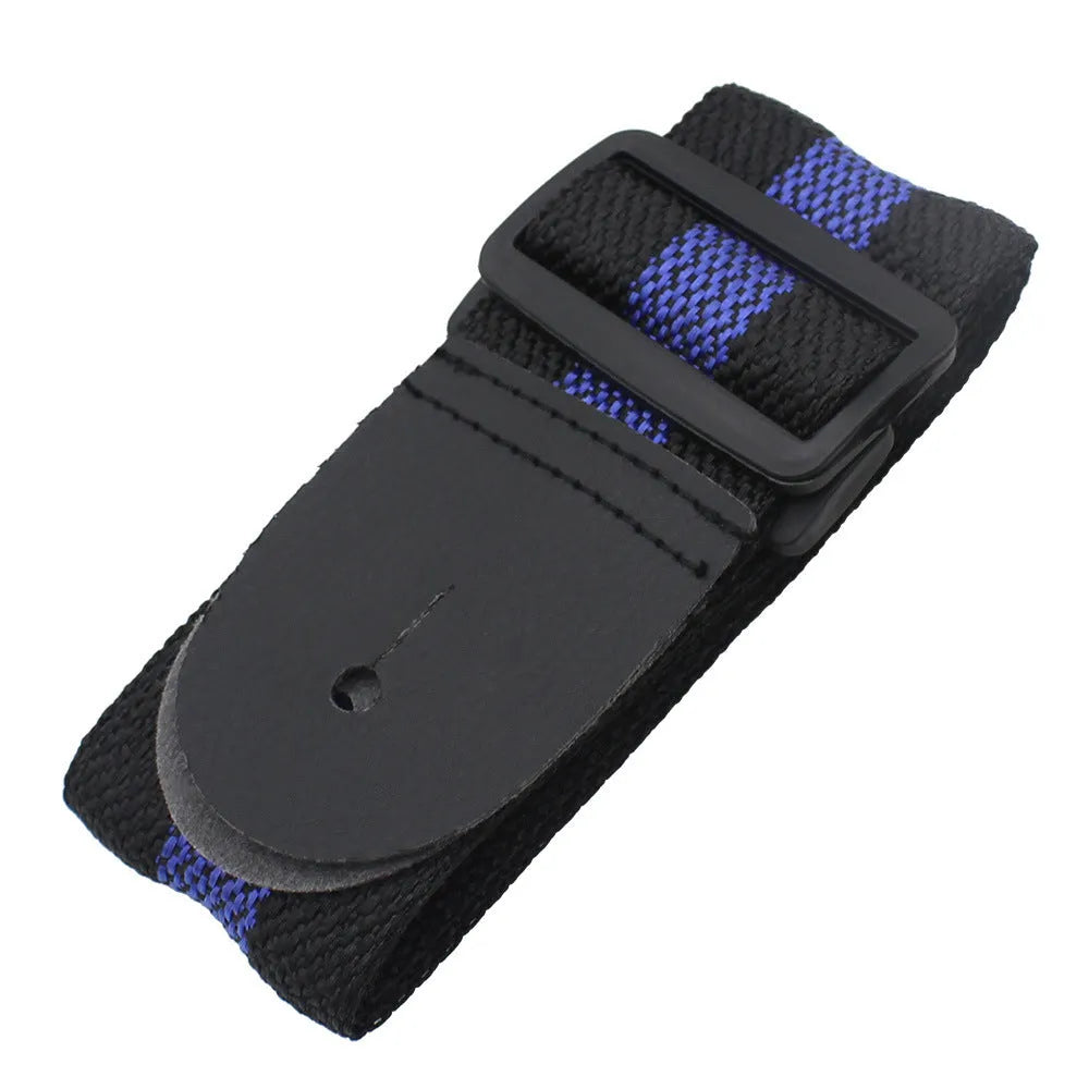 Universal woven crossbody instrument strap for guitar, bass, and ukulele in multiple colour options