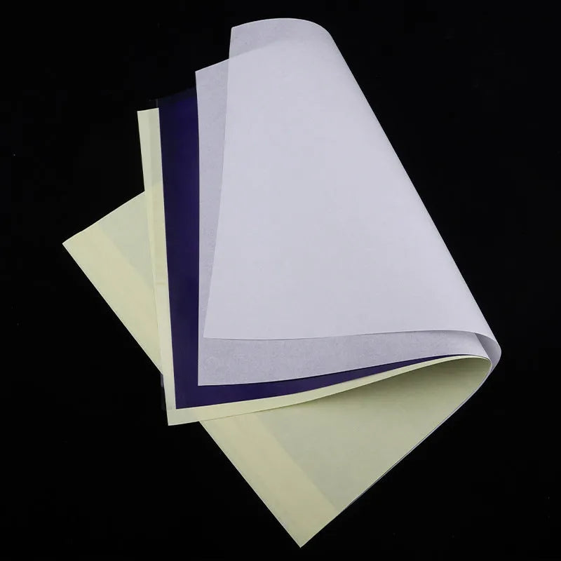 A4 tattoo transfer paper with clear lines for artwork transfer using paste gel