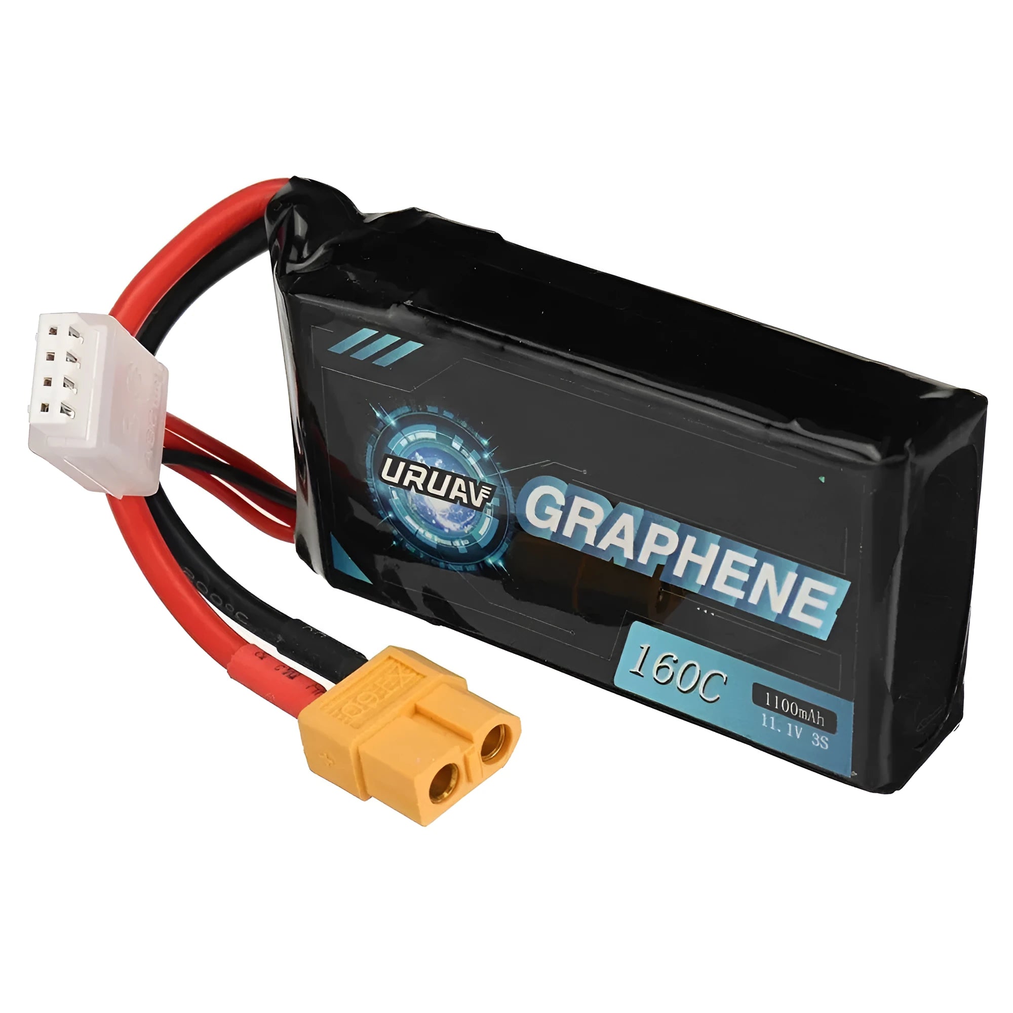 7.4V 1200mAh RC lithium battery showing 15x36x70mm dimensions for model vehicles