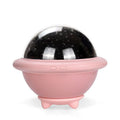 UFO-shaped plastic starry sky projection night light in pink, white, or green colours