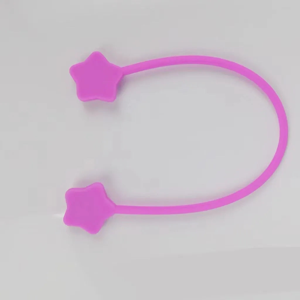 Silicone magnet wire winder organiser clip in various colours for cable management