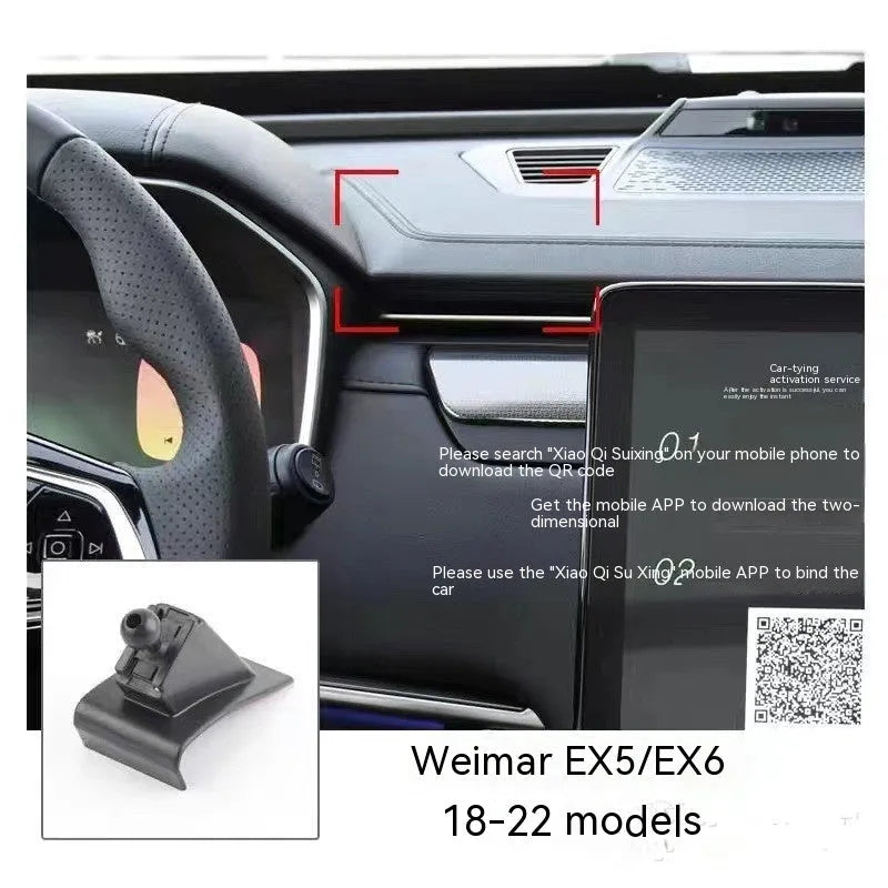 GOODWAY car mobile phone holder with 360-degree rotating bracket for dashboard mounting