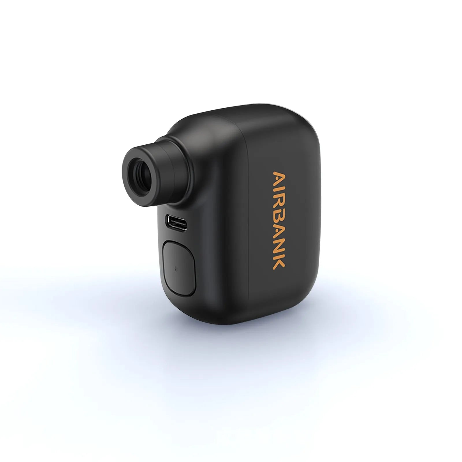 Black AS100 mini electric bike pump with USB cable and waterproof storage bag
