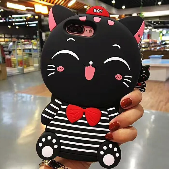 Imported soft silicone phone case showing edge protection and precise cutouts for Samsung and iPhone models