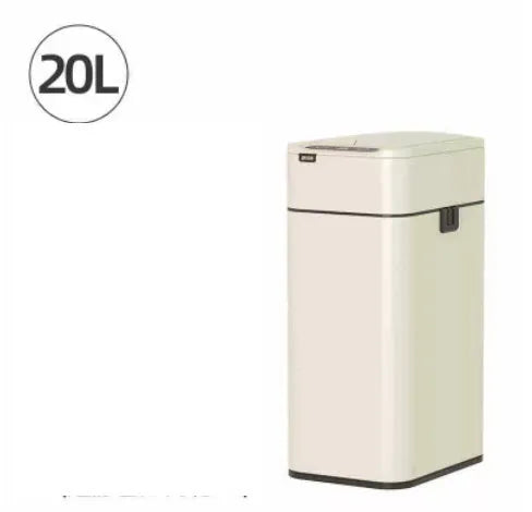 Stainless steel smart inductive trash can with square shape and deodorant system