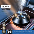 Black metal butterfly-design car aromatherapy unit with USB cable and 50ml essential oil bottle