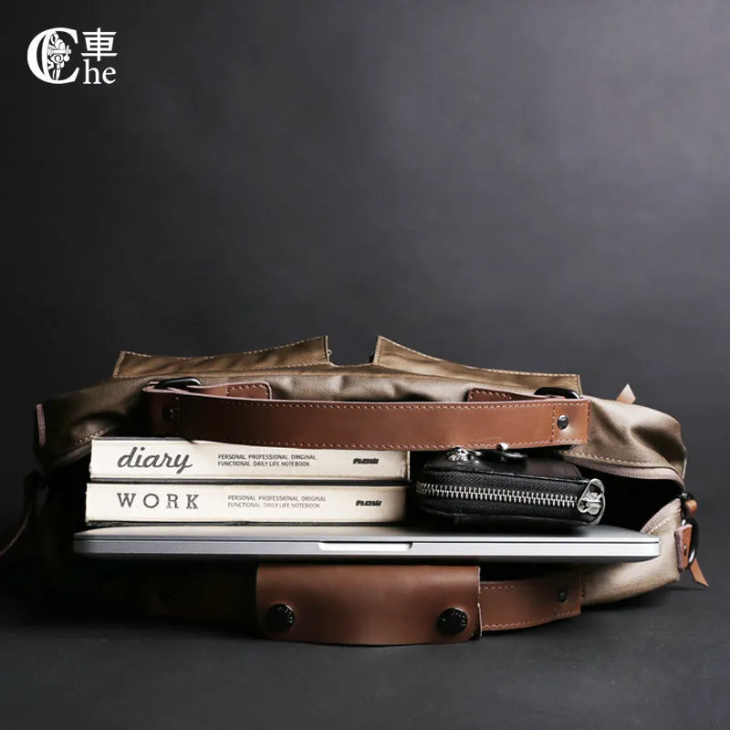 Dpark black laptop shoulder bag showing 14 inch and 15 inch size options for Lenovo business laptops