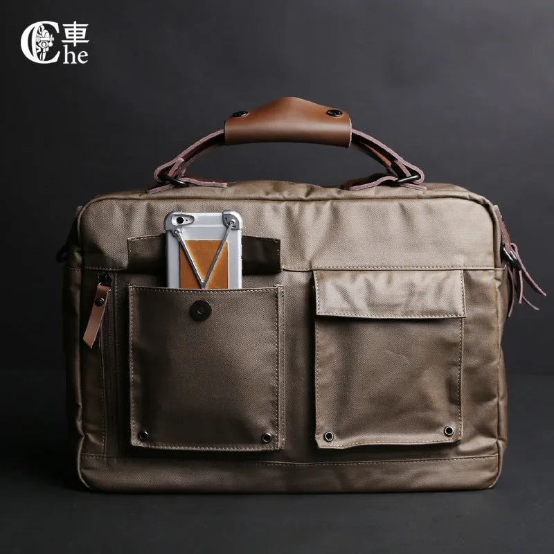 Dpark black laptop shoulder bag showing 14 inch and 15 inch size options for Lenovo business laptops