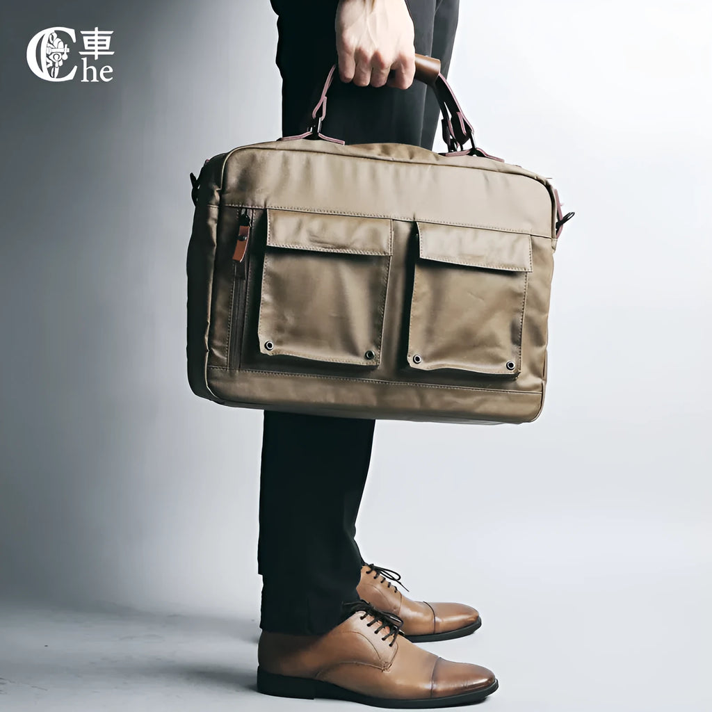 Dpark black laptop shoulder bag showing 14 inch and 15 inch size options for Lenovo business laptops