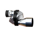 Aluminium alloy pocket monocular telescope with 8x20mm lenses, folded rubber eye cup, and canvas carry bag.