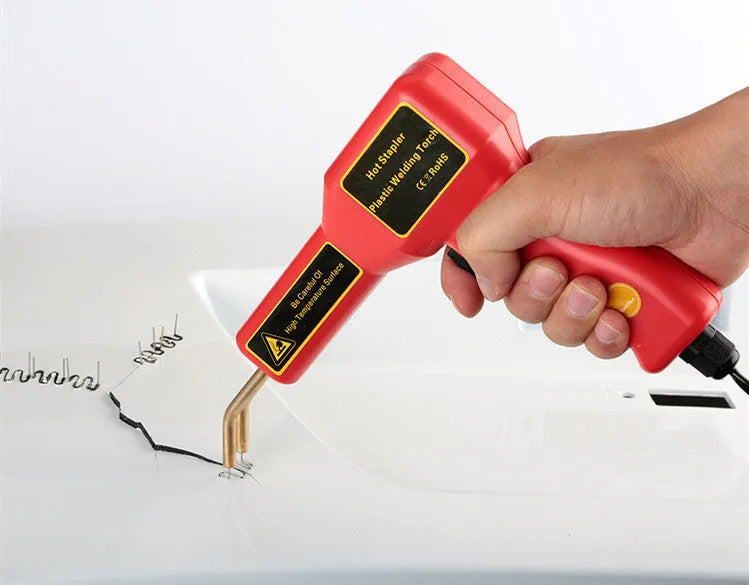 Plastic welding repair gun for car bumpers with LED light and power cord.