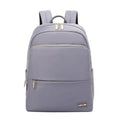Large black Oxford cloth women's backpack with organisational compartments and a breathable back panel.