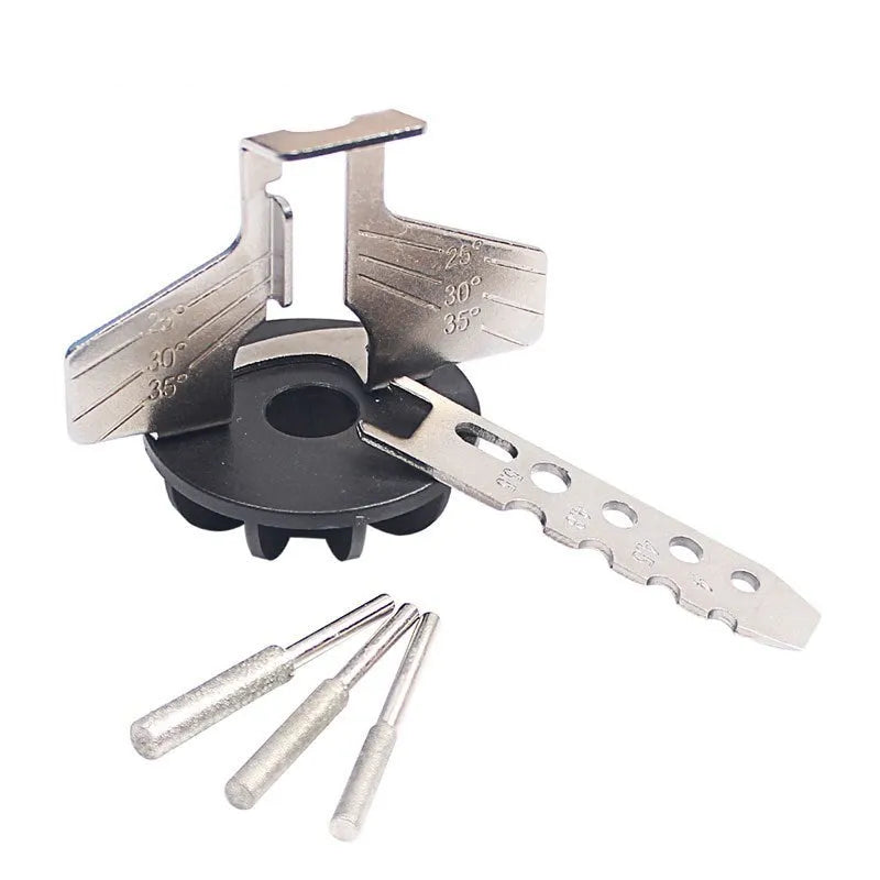 Silver electric chain grinding machine accessory for sharpening chain saw blades