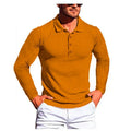 Man wearing a loose-fitting, striped, short-sleeve polyester shirt in a neutral colour.