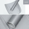Roll of 3D carbon fiber car stickers showing eight colour options for vehicle interior and exterior decoration