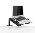 Aluminium alloy adjustable laptop computer stand in silver and black colour options