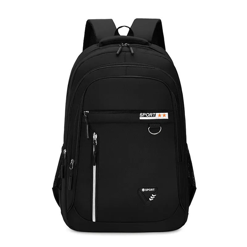 Men's Oxford cloth schoolbag with air pillow belt in black, blue, green or red colour options