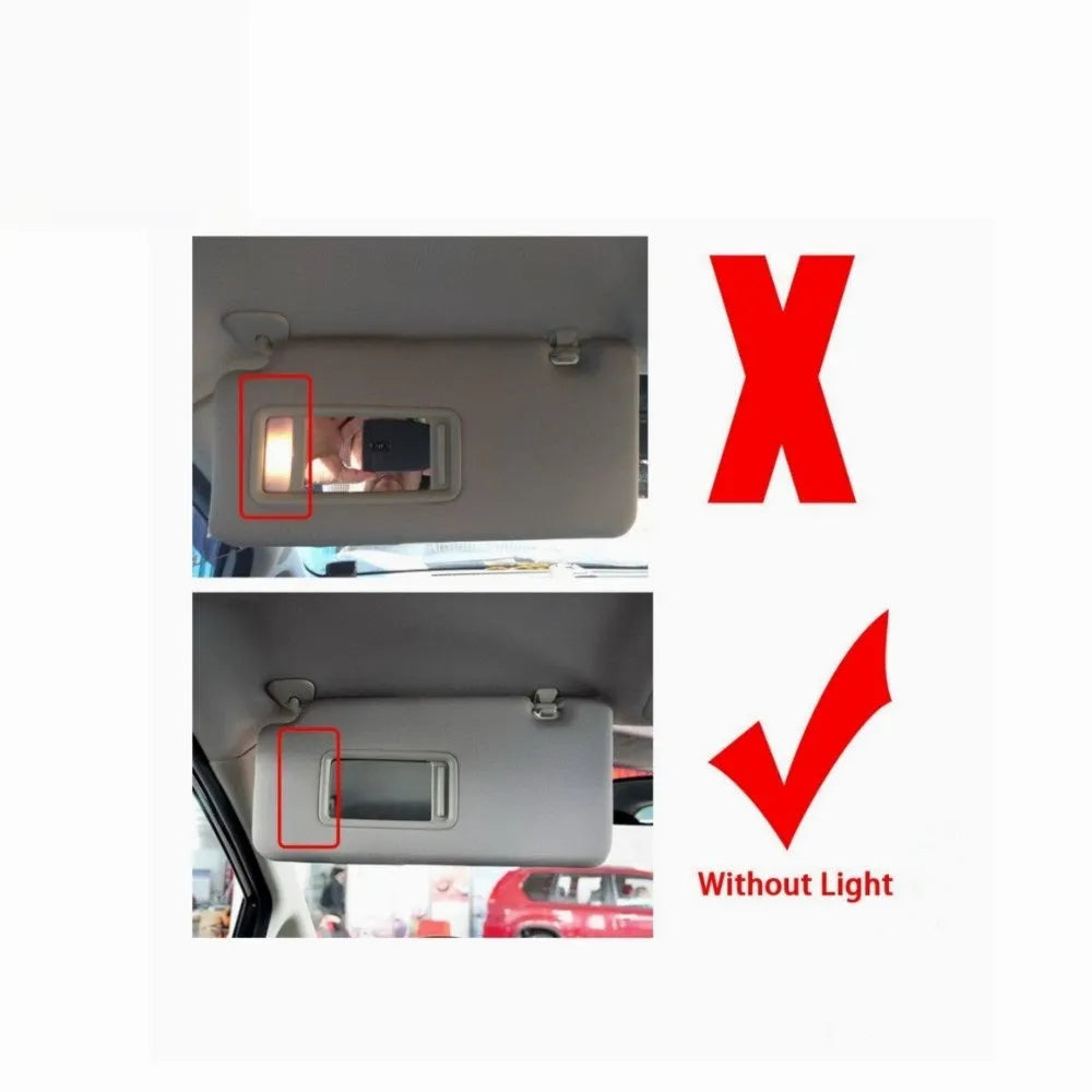 Beige left and right sun visors with mirrors for Nissan Lida 2005-2012