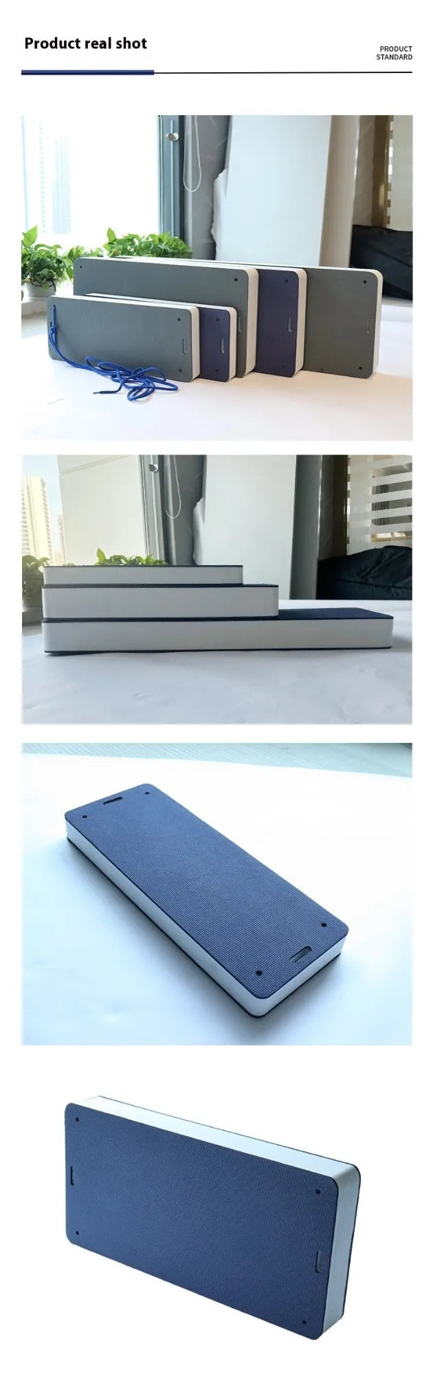 Blue and grey EVA foam marine fender bumper for boat dock protection