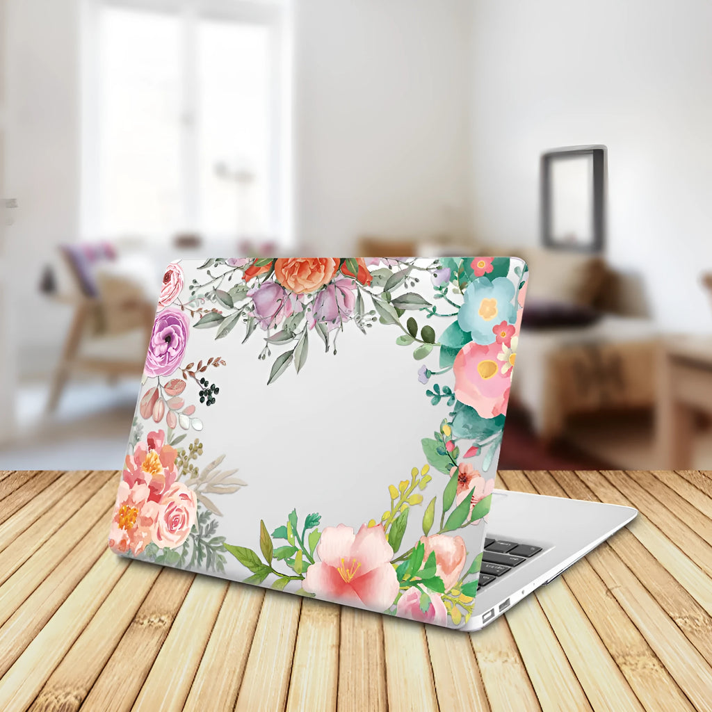 Hard plastic protective shell with floral pattern for MacBook Air 11 or MacBook Pro 12 Retina laptops