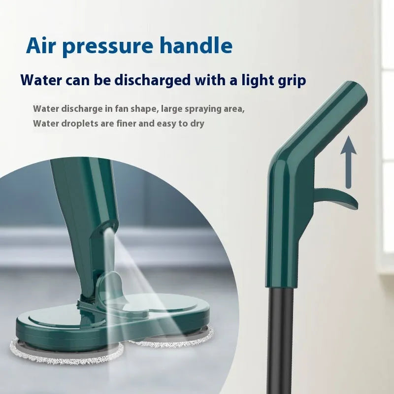 Wireless floor cleaning robot in S5 Green and White colours, showing sweeping and mopping functions.