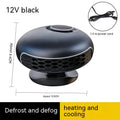 Black car warm air blower heater with power cord for 12V and 24V vehicle defrosting