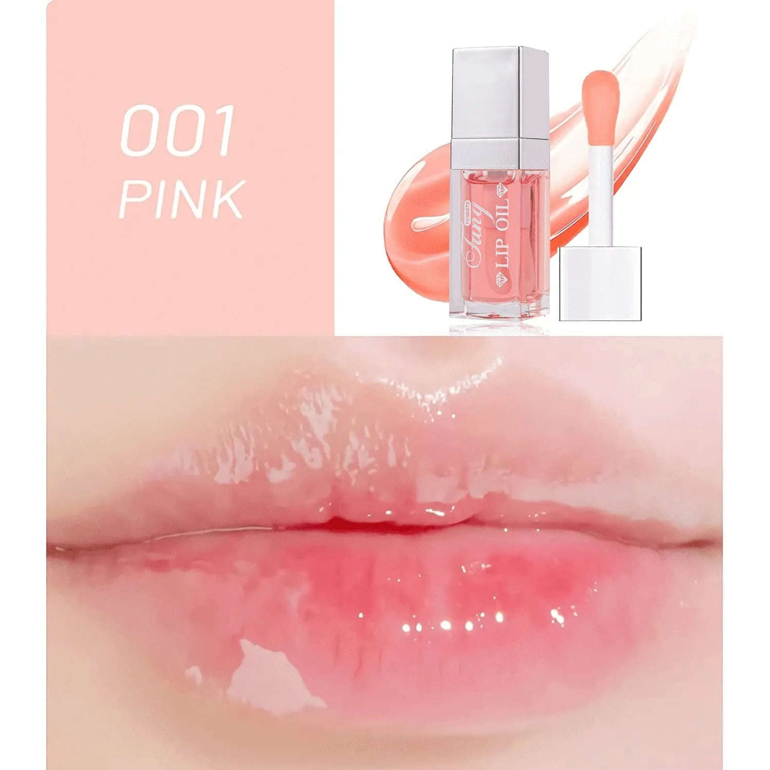 Five shades of moisturising lip gloss mint lipstick with included lip essence oil.