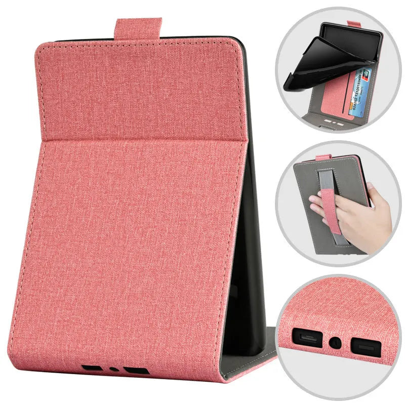 6-inch Kindle Paperwhite case with bracket stand in Van Gogh starry night design