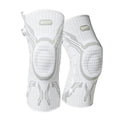 Grey and white single-foot knee pads for sports protection in M L XL sizes