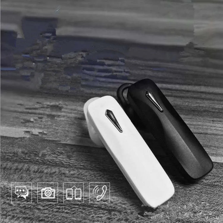 M163 Bluetooth car headset device in black or white colour with call and music controls