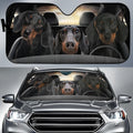 Car snow protection front cover made of aluminium film foam polyester fabric with lanyard straps