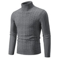 Men's slim fit twist turtleneck pullover in chenille fabric available in multiple colours