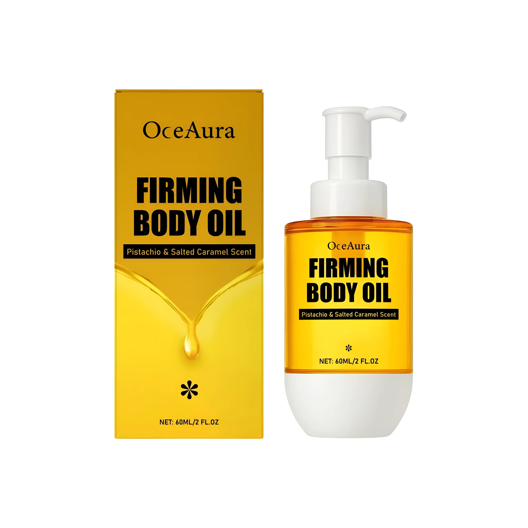 60ml container of body tightening oil with wrinkle resistant ingredients